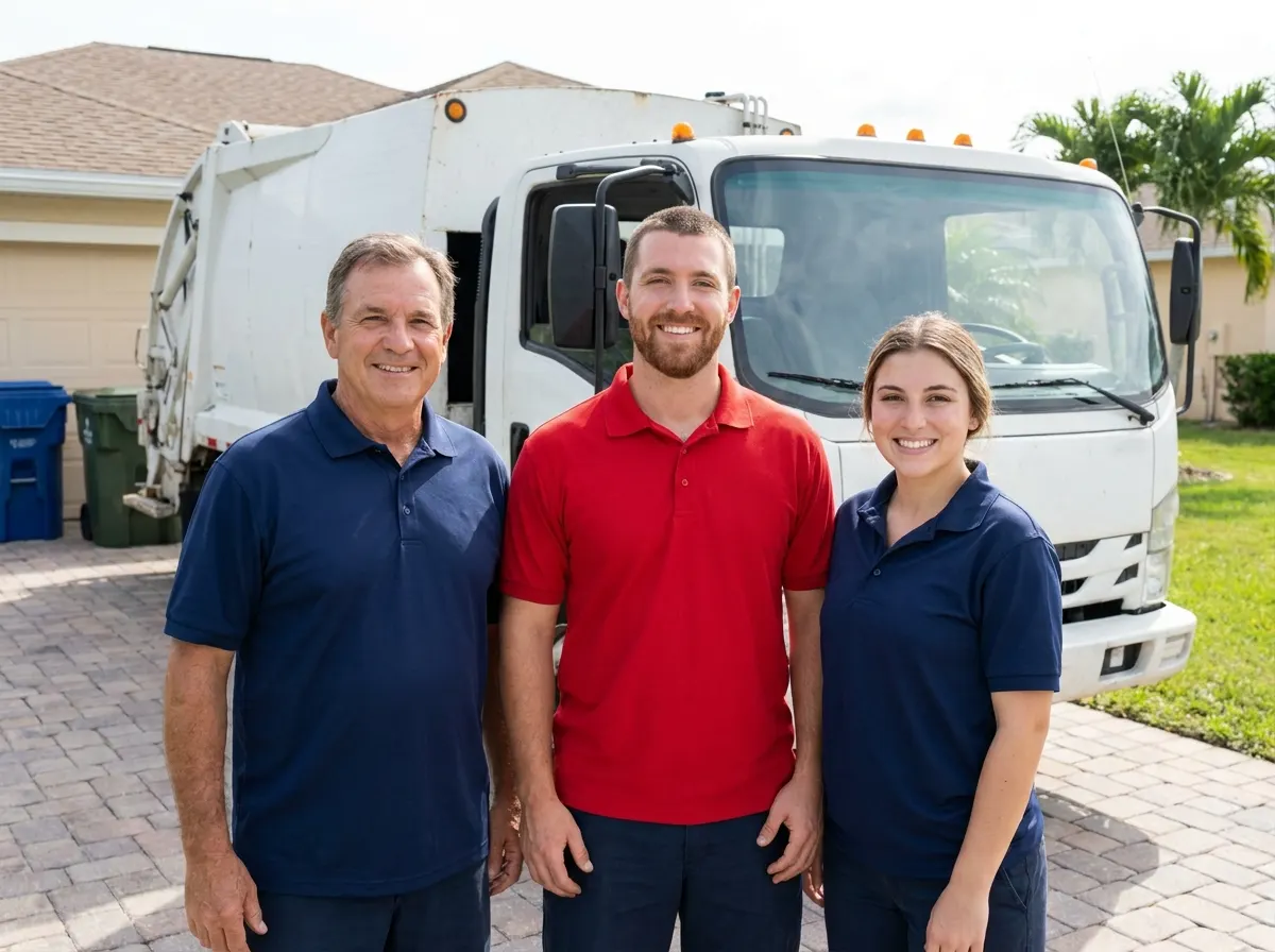 River City Dumpster Rental garbage collection service team in Stuart, FL